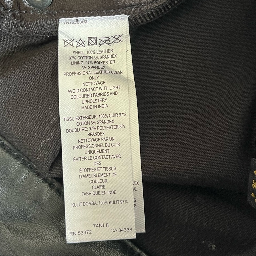 French Connection Leather Paneled Mixed Media Skinny Pants Black Womens Size 4 - Picture 9 of 11